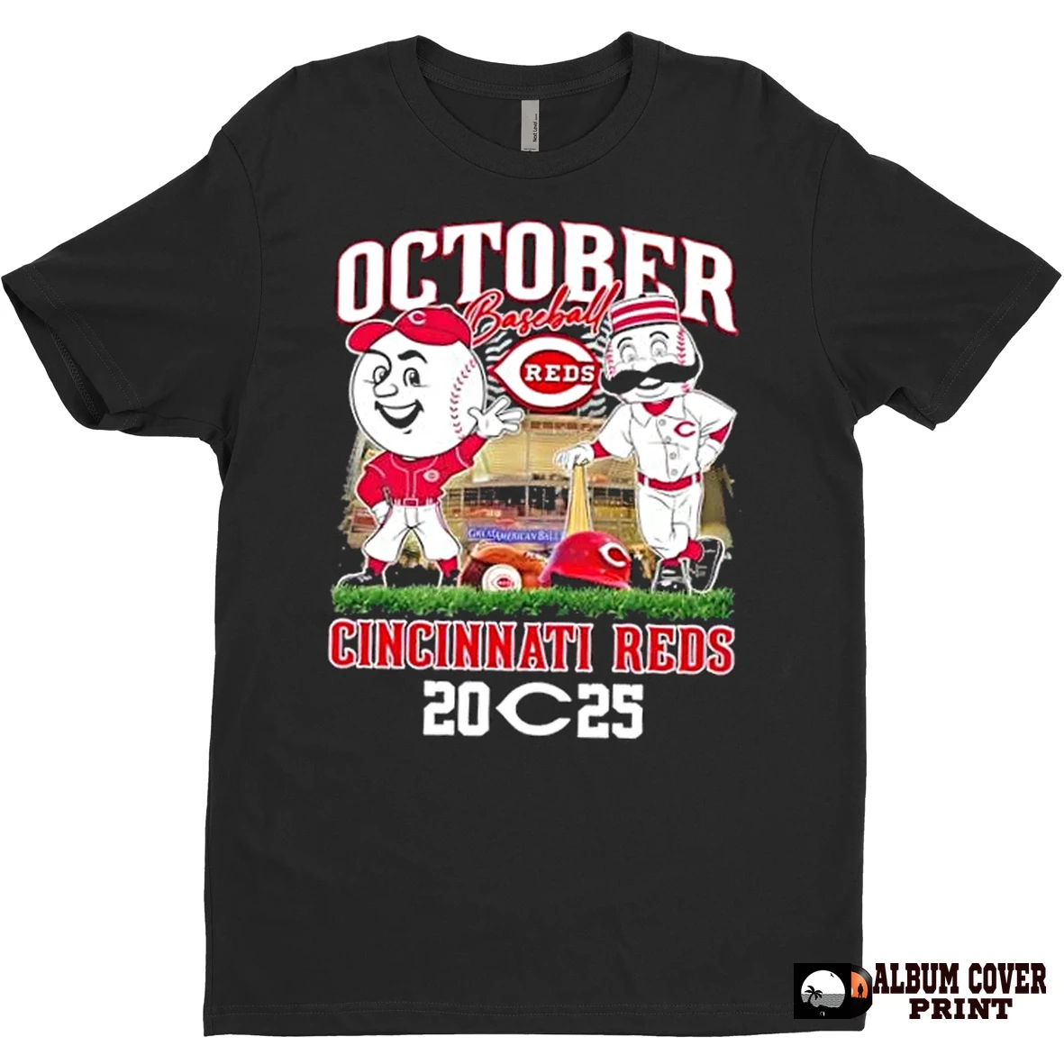 Original 2025 October Baseball Mascots Cincinnati Reds Stadium T Shirt Sweater