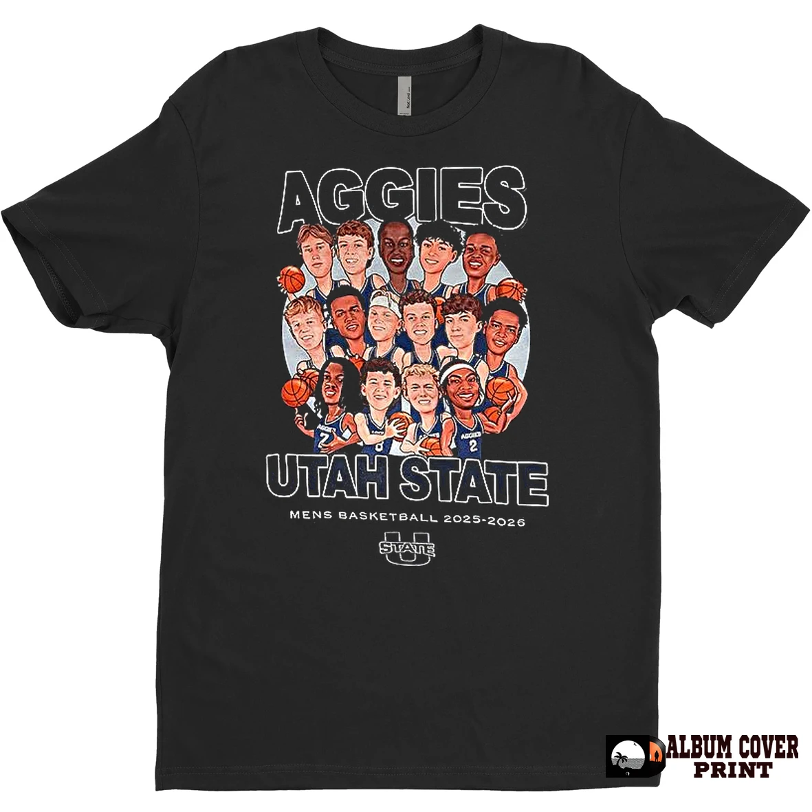Original Aggies Utah State Mens Basketball 2025 2026 Cartoon T Shirt Sweater
