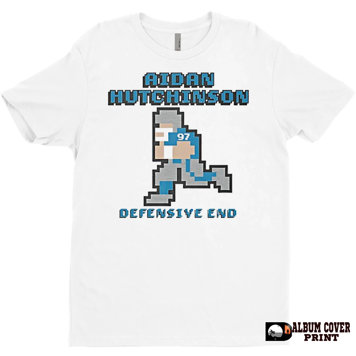 Original Aidan Hutchinson Defensive End Detroit Lions Football Pixel T Shirt Sweater