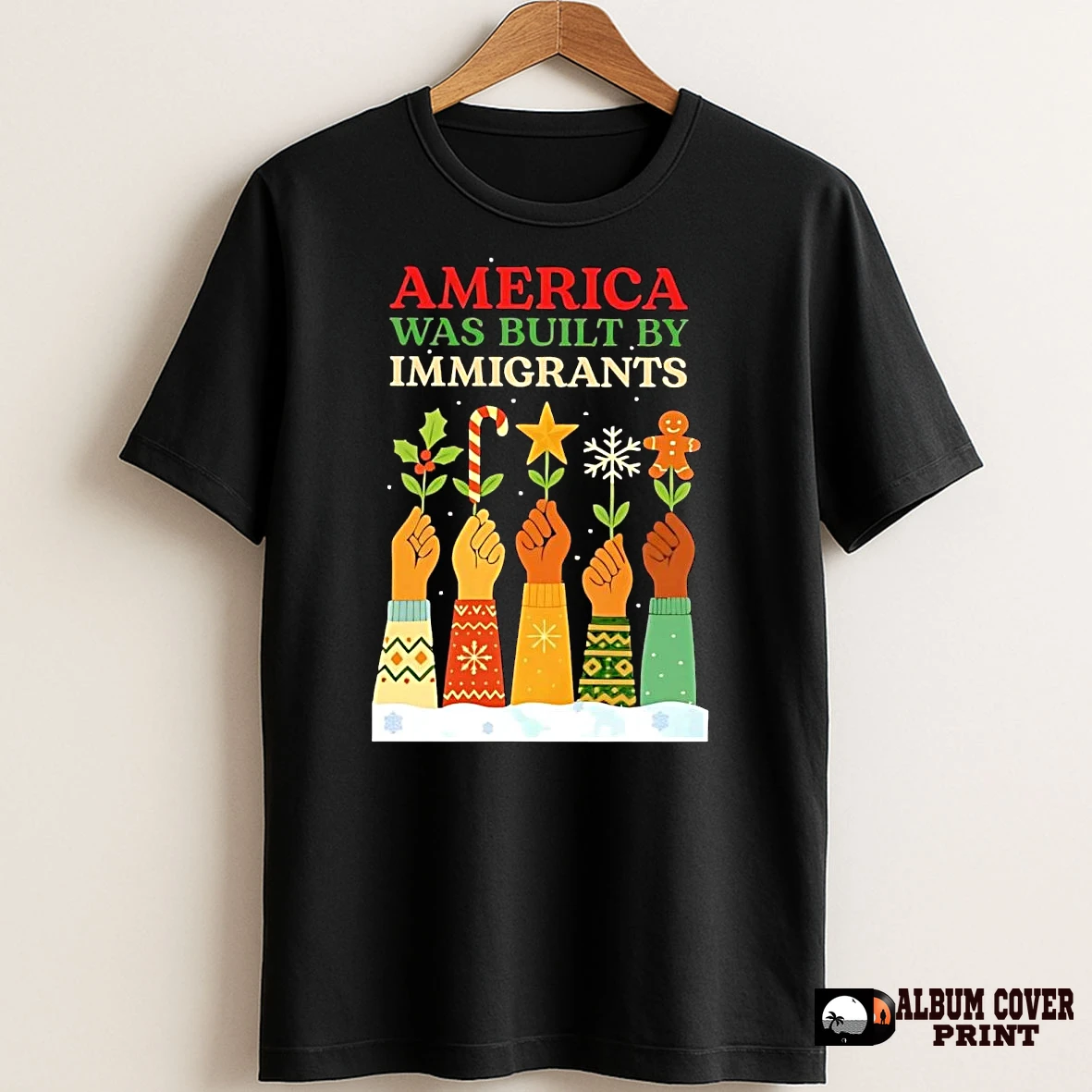 Original America Was Built By Immigrants Christmas T Shirt Sweater