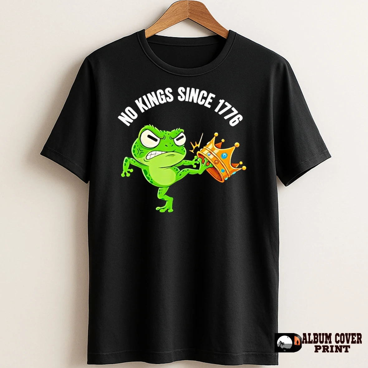 Original Angry Frog No Kings Since 1776 Funny America T Shirt Sweater