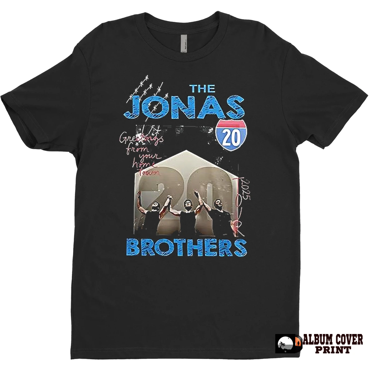 Original Awesome Jonas Brothers Greetings From Your Hometown 2025 Tour T Shirt Sweater