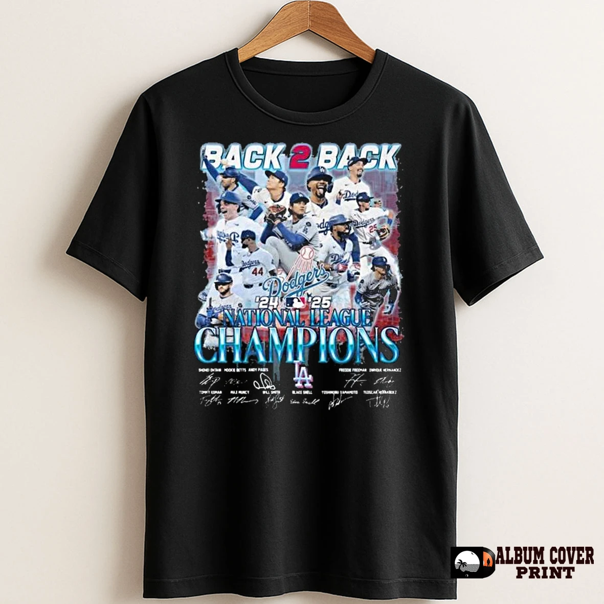 Original Back 2 Back 24 25 National League Champions Los Angeles Dodgers Signatures T Shirt Sweater