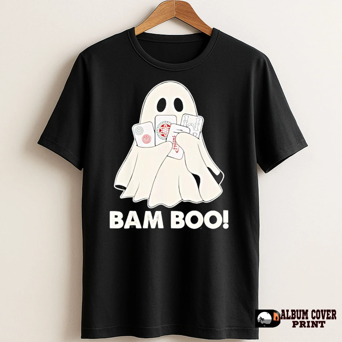 Original Bam Boo Halloween Ghost Mahjong Funny Costume Game T Shirt Sweater