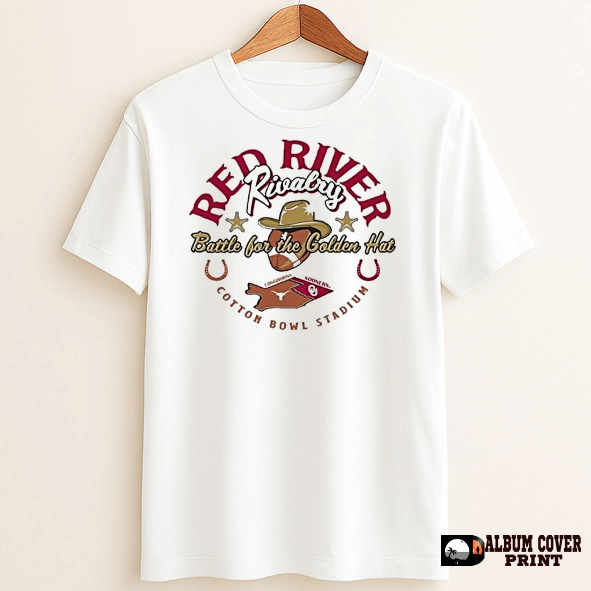 Original Battle For The Golden Hat Red River Rivalry 2025 Texas Vs Oklahoma T Shirt Sweater