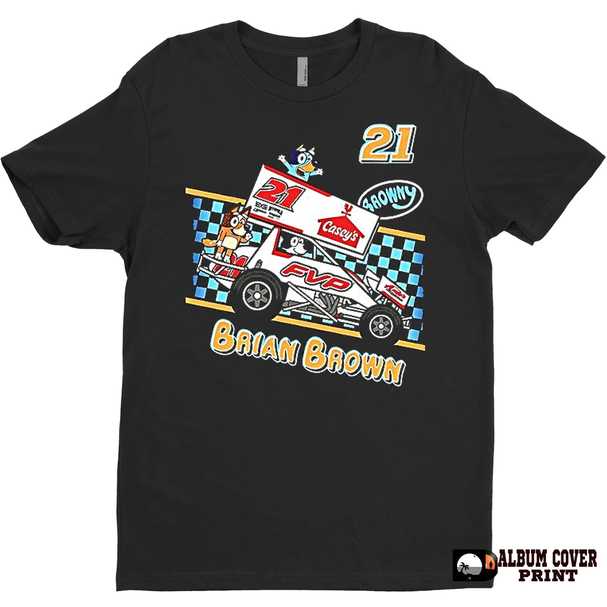 Original Bluey Brian Brown Caseys Fvp Racing 21 T Shirt Sweater