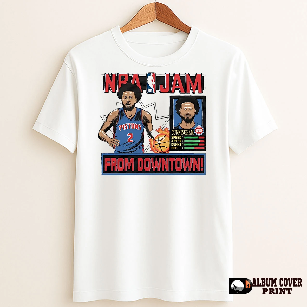Original Cade Cunningham From Downtown Nba Jam Pistons T Shirt Sweater