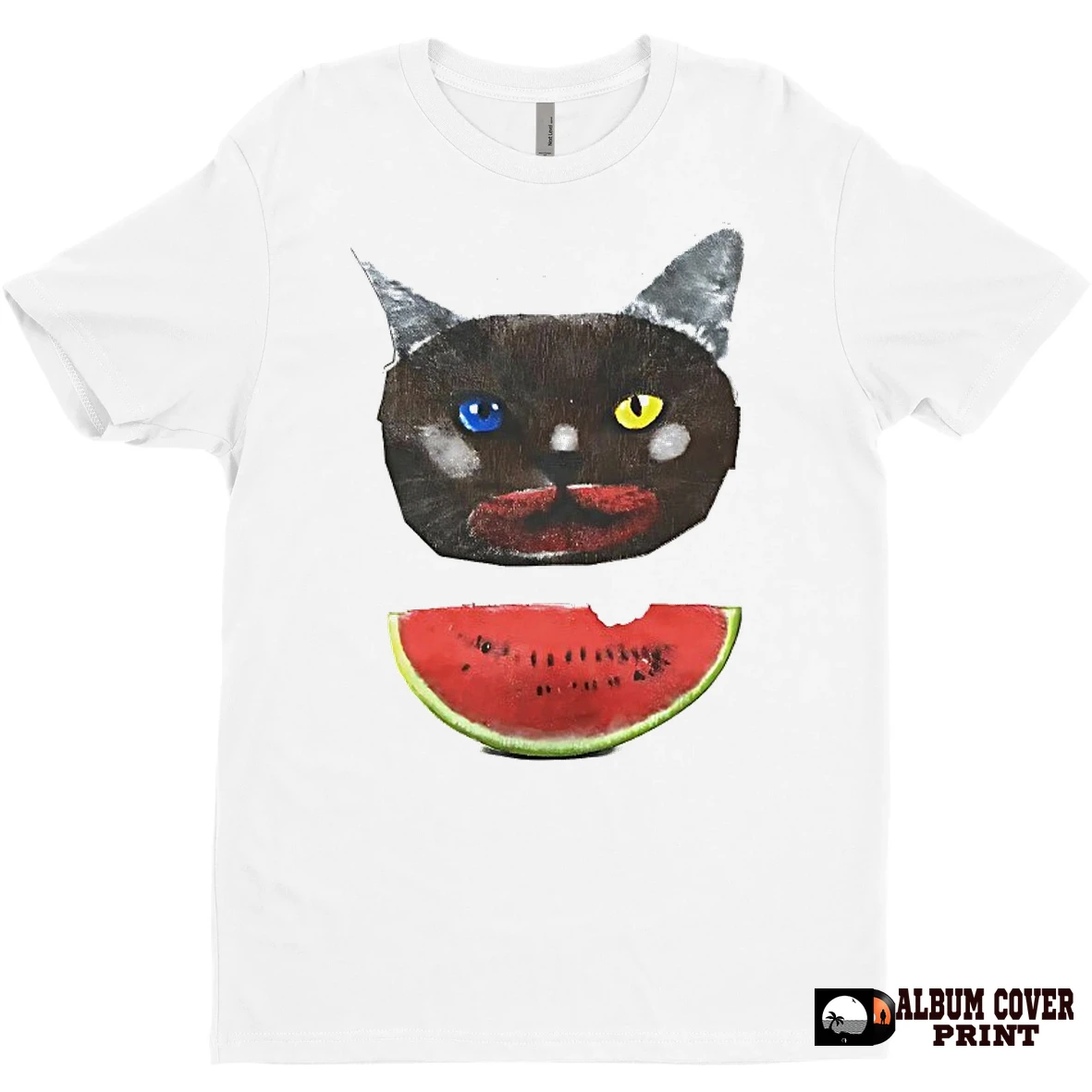 Original Cat Eat Watermelon Art T Shirt Sweater