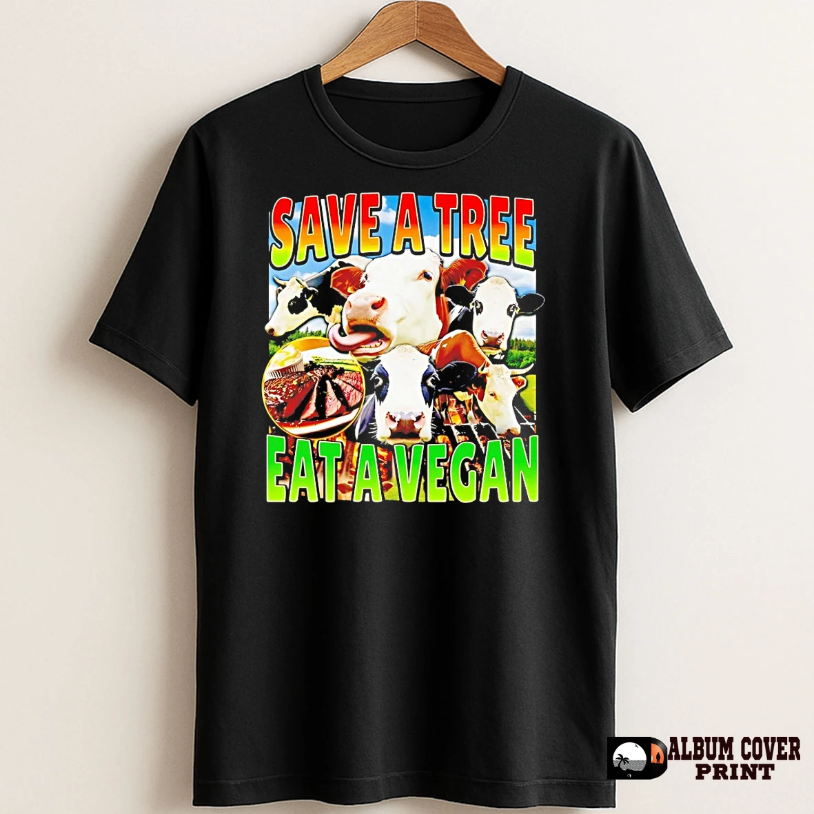Original Cow Save A Tree Eat A Vegan T Shirt Sweater