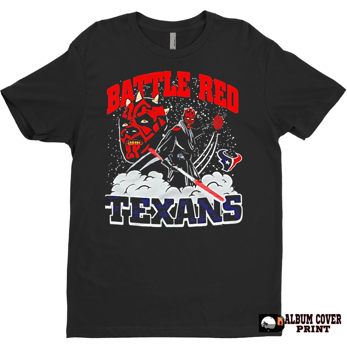 Original Darth Maul Star Wars X Houston Texans Battle Red T Shirt Sweater