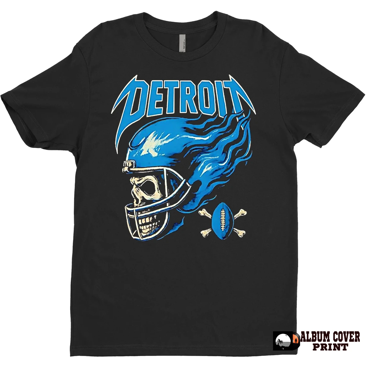 Original Detroit Lions Skull Helmet T Shirt Sweater