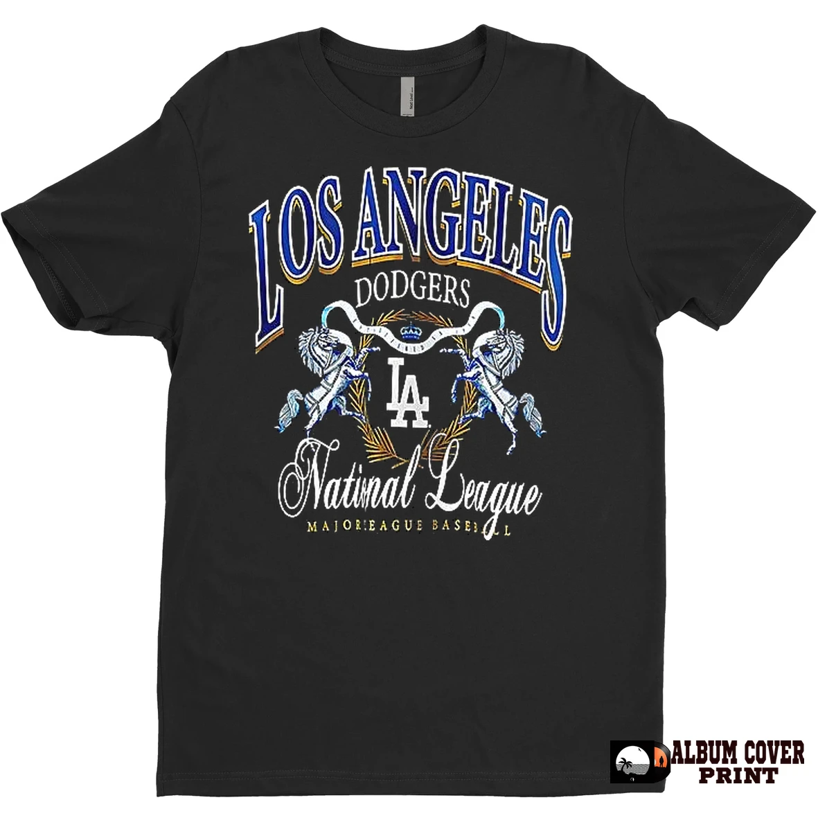 Original Dodgers La Mitchell And Ness Mlb Team Logo T Shirt Sweater