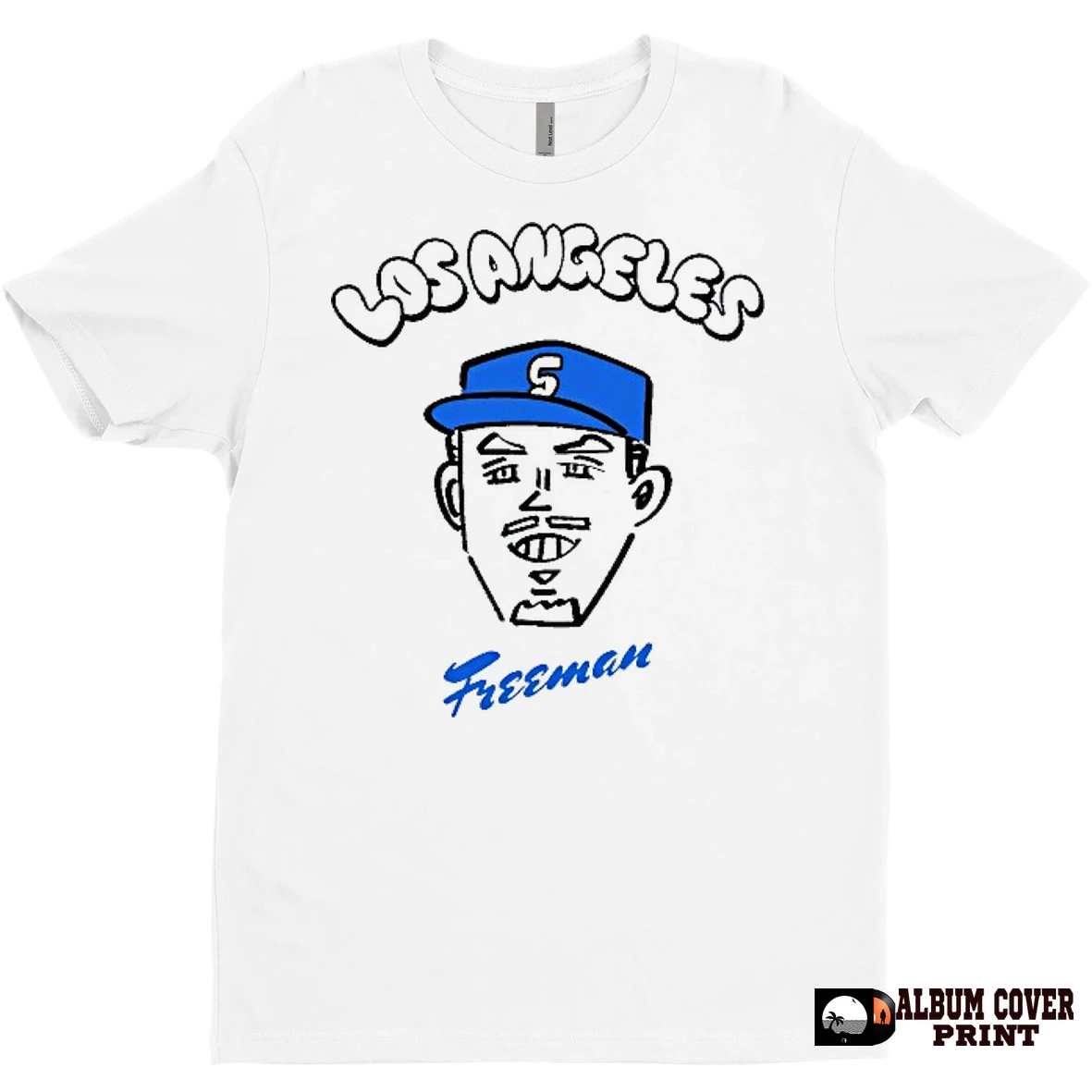Original Freddie Freeman Los Angeles Dodgers Mlb Players Big Face Cartoon T Shirt Sweater