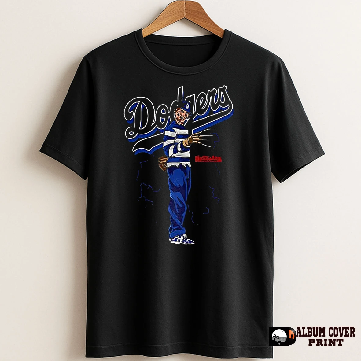 Original Freddy Krueger A Nightmare On Elm Street X Los Angeles Dodgers Mlb Halloween T Shirt Sweater