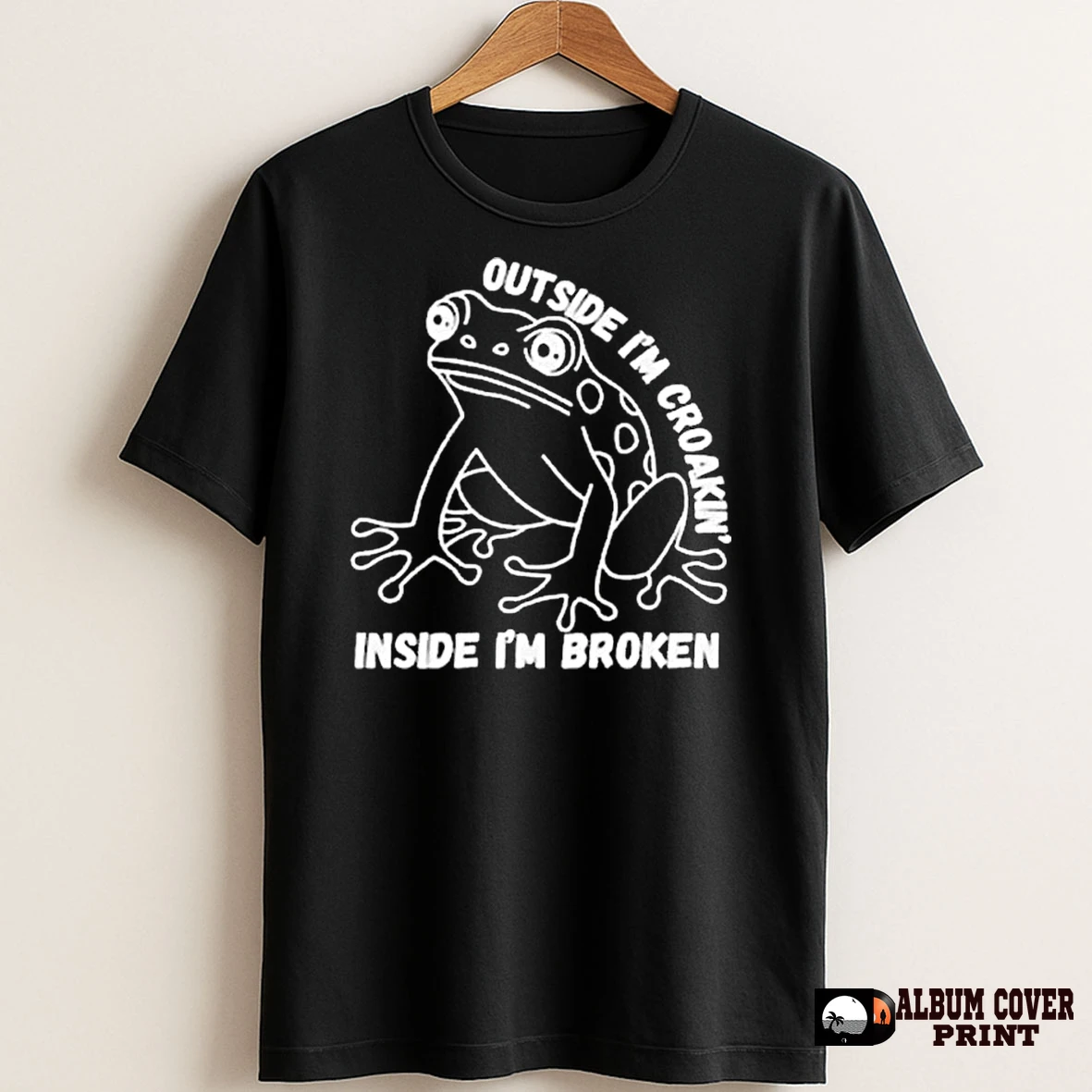 Original Frog Humor Outside Im Croaking Inside Im Broken T Shirt Sweater