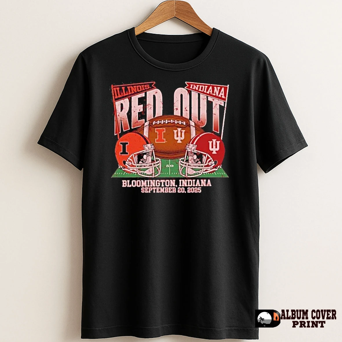 Original Gameday Red Out 2025 Indiana Hoosiers Vs Illinois Football Matchup T Shirt Sweater