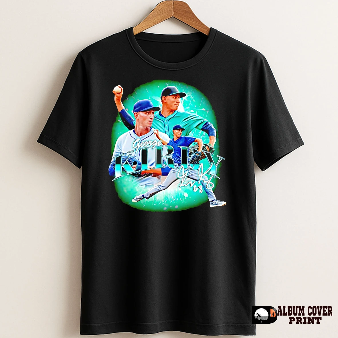 Original George Kirby Seattle Mariners Starting Pitcher Signature Graphic T Shirt Sweater