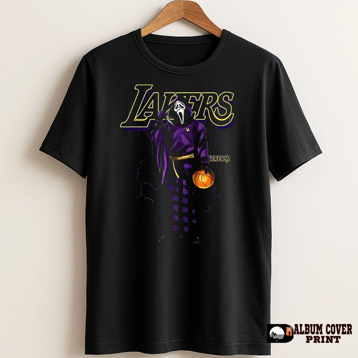 Original Ghostface Scream X Los Angeles Lakers Basketball Lakeshow Halloween T Shirt Sweater