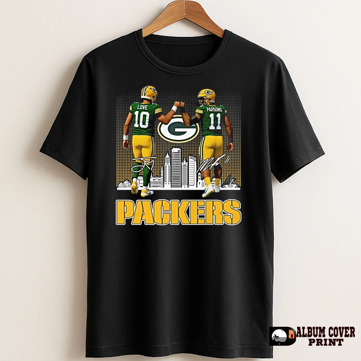 Original Green Bay Packers Love And Parsons Skyline Signatures T Shirt Sweater