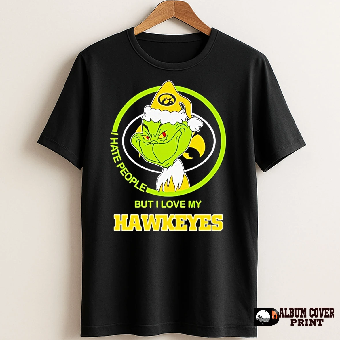 Original Grinch I Hate People But I Love My Iowa Hawkeyes T Shirt Sweater