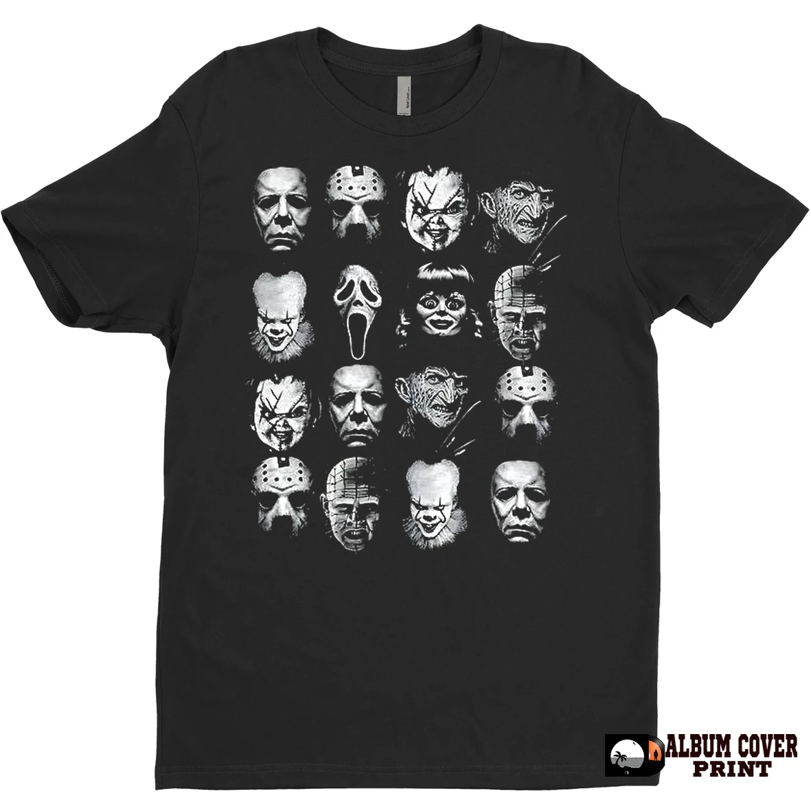 Original Hallowen Legends Collage Of Faces Of Classic Horror Movie Villains T Shirt Sweater