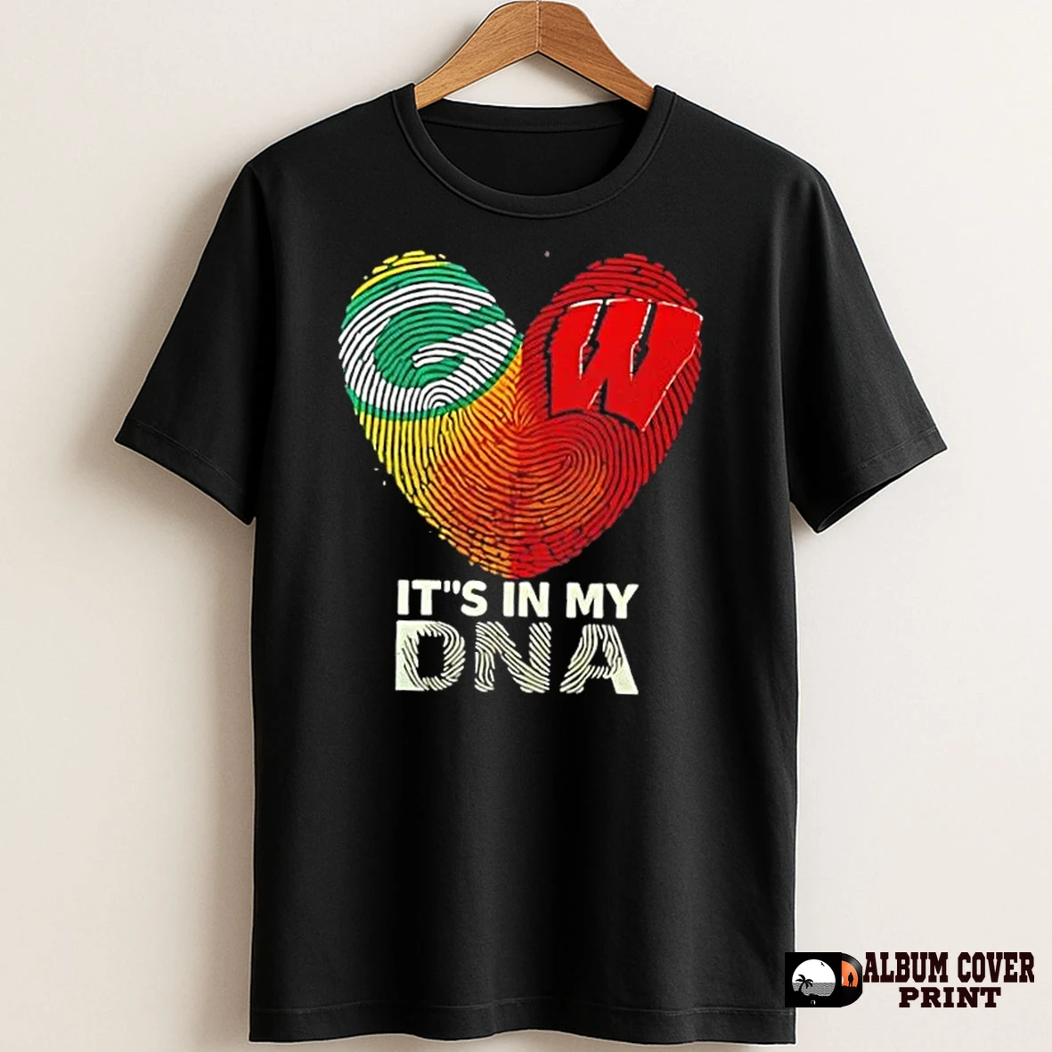 Original Heart Green Bay Packers X Wisconsin Badgers Its In My Dna T Shirt Sweater