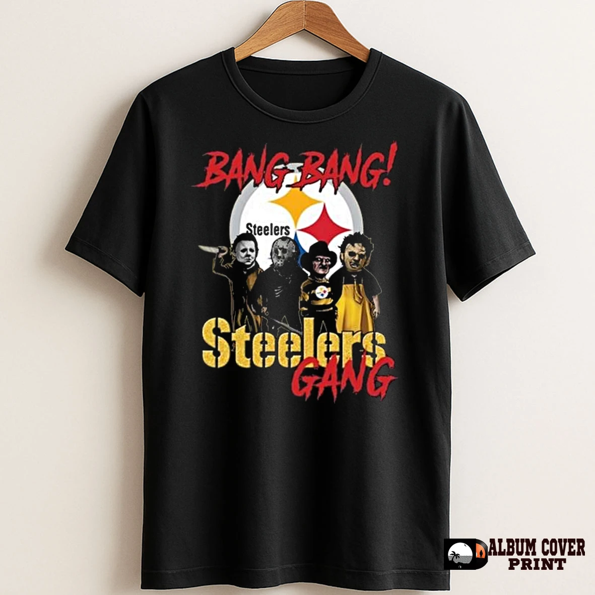 Original Horror Characters X Pittsburgh Steelers Bang Bang Gang Halloween T Shirt Sweater