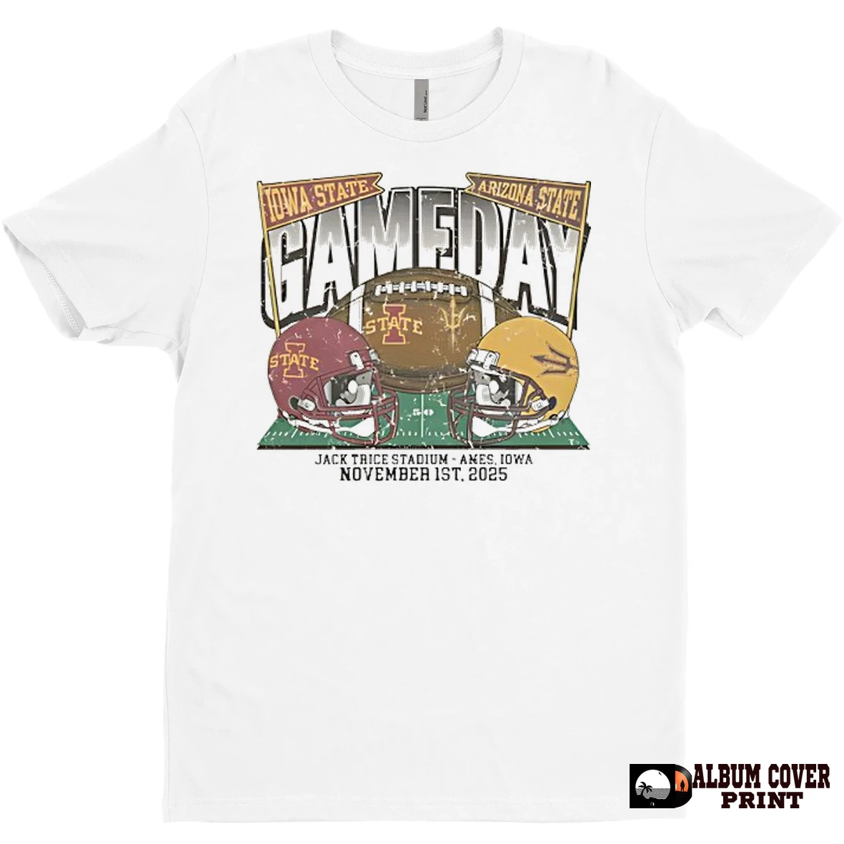 Original Iowa State Cyclones Ivory Football Vs Arizona State Sun Devils T Shirt Sweater