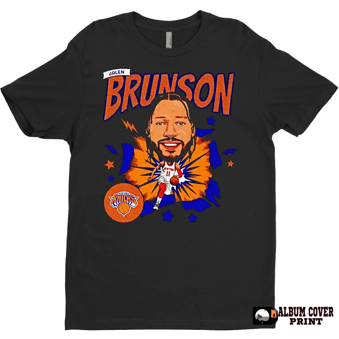 Original Jalen Brunson Big Head Caricature Knicks T Shirt Sweater