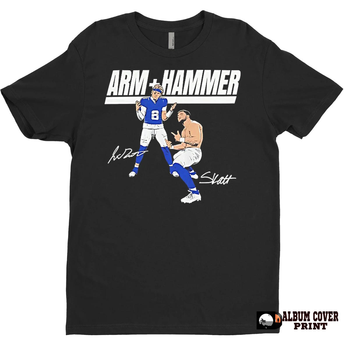 Original Jaxson Dart And Cam Skattebo Arm Hammer Signatures T Shirt Sweater