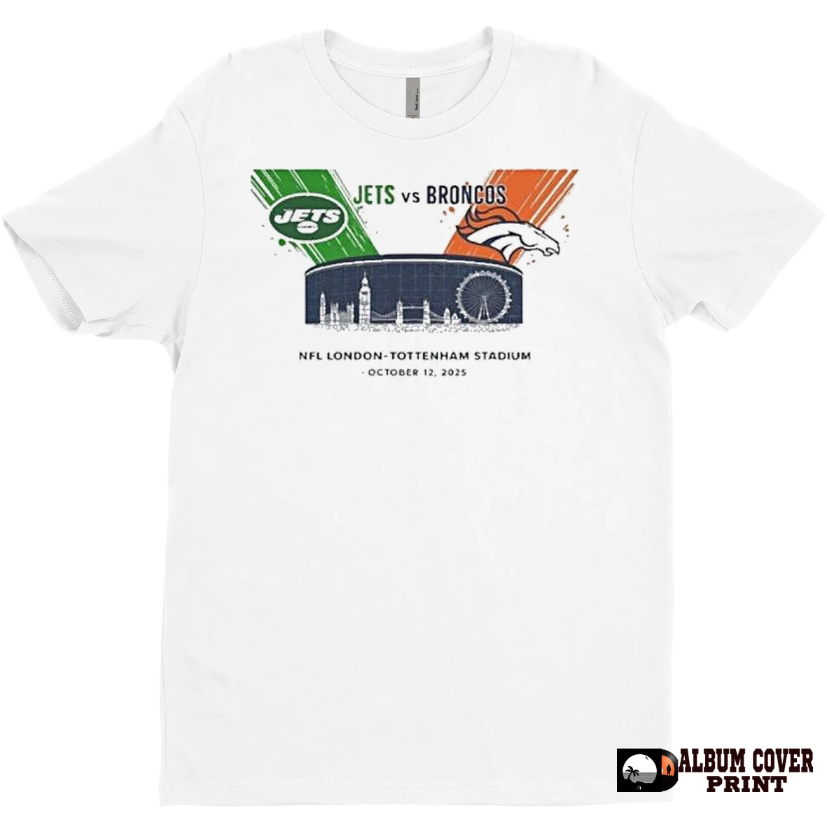 Original Jets Vs Broncos Nfl London Gameday Tottenham Stadium T Shirt Sweater