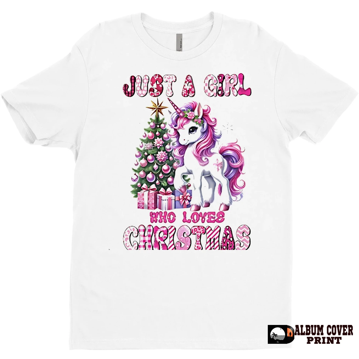 Original Just A Girl Who Loves Christmas Unicorn Tree T Shirt Sweater