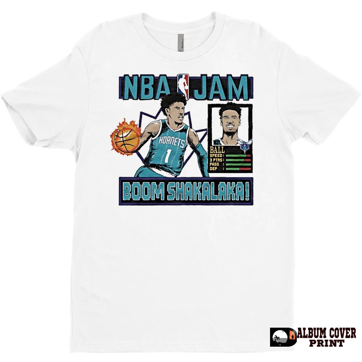 Original Lamelo Ball Boom Shakalaka Charlotte Hornets Nba Jam T Shirt Sweater