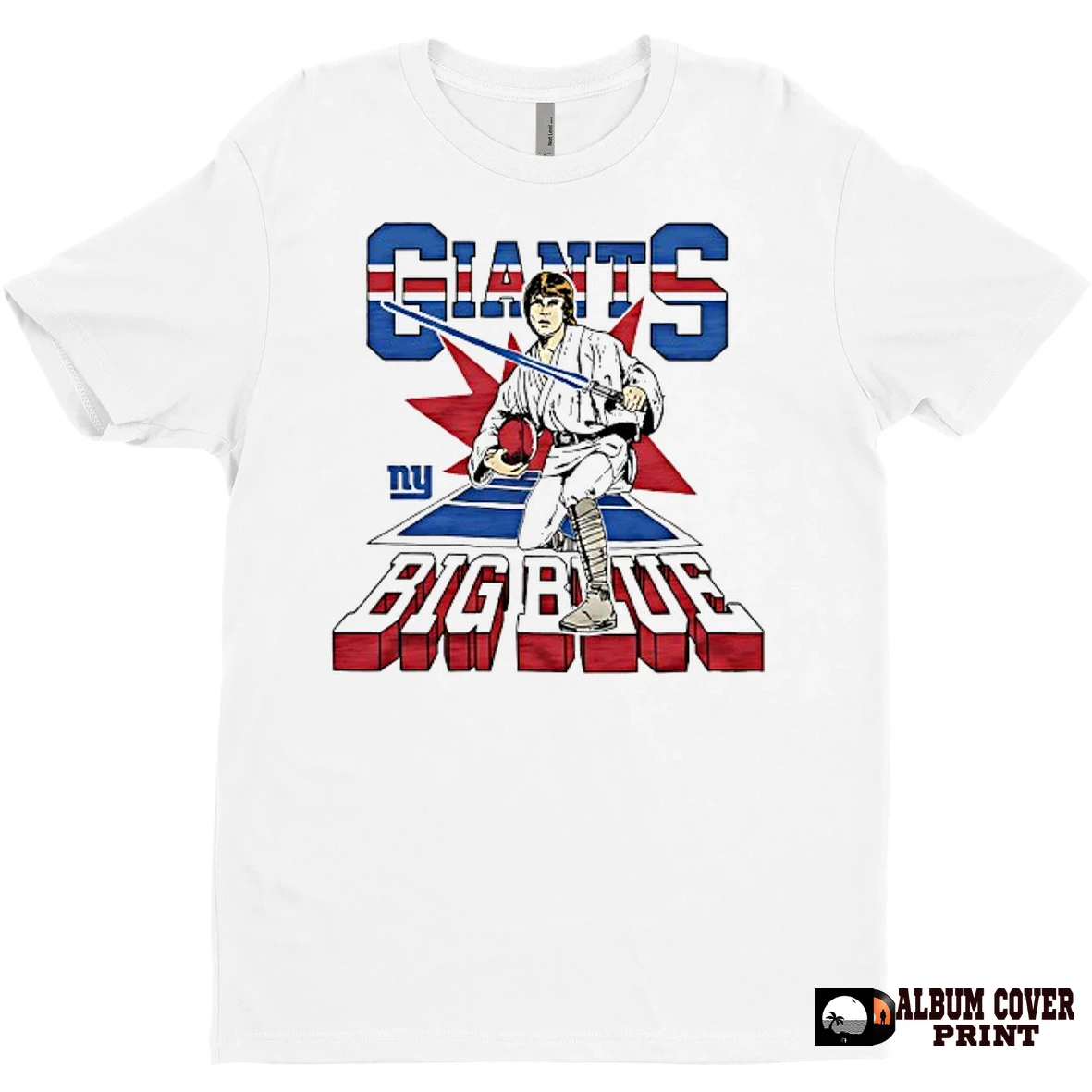 Original Luke Skywalker X New York Giants Big Blue Ny T Shirt Sweater