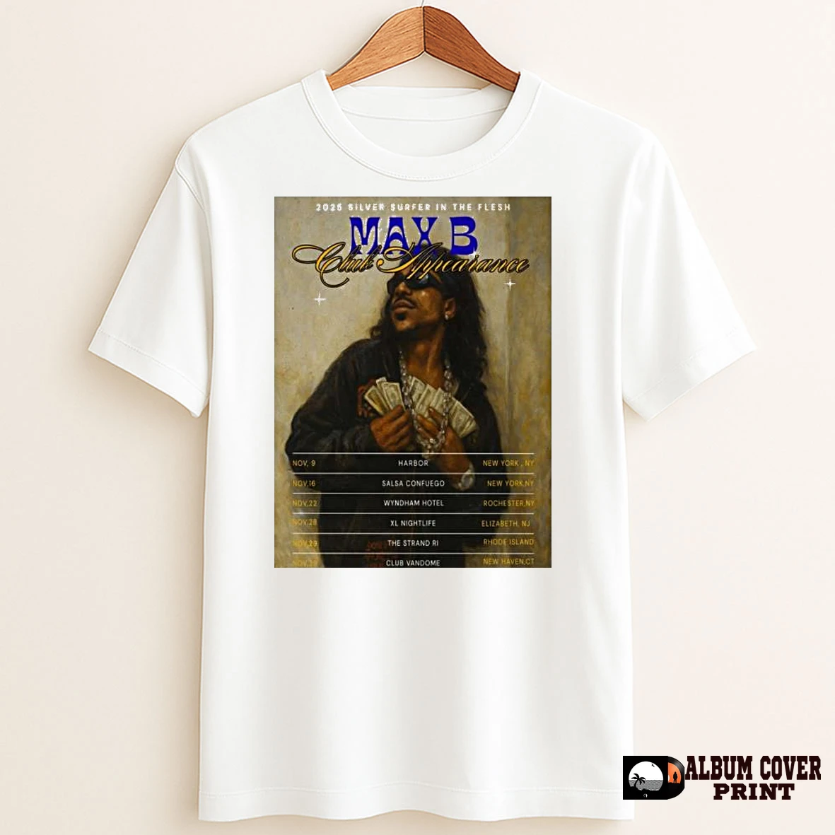 Original Max B Silver Surfer In The Flesh 2025 T Shirt Sweater