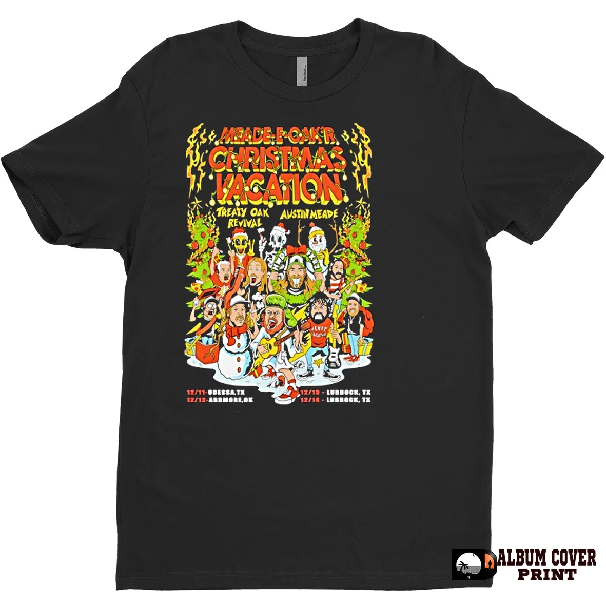 Original Meade E Oakr Christmas Vacation Dec 12 2025 Ardmore Ok Treaty Oak Revival T Shirt Sweater