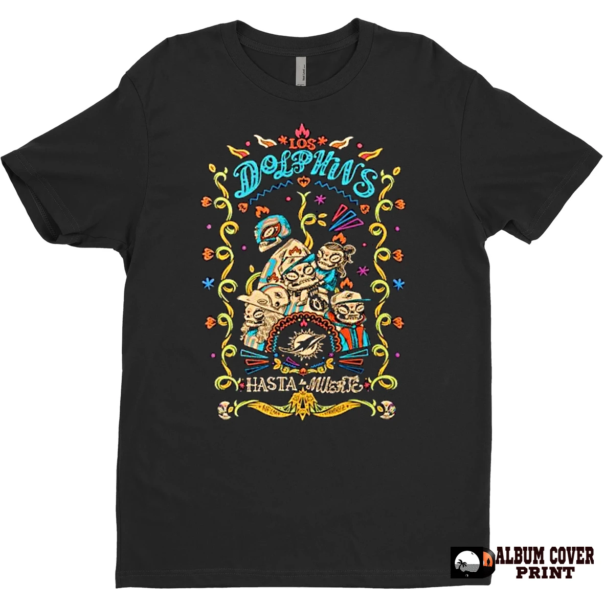 Original Miami Dolphins Hasta La Muerte Graphic Ornaments T Shirt Sweater