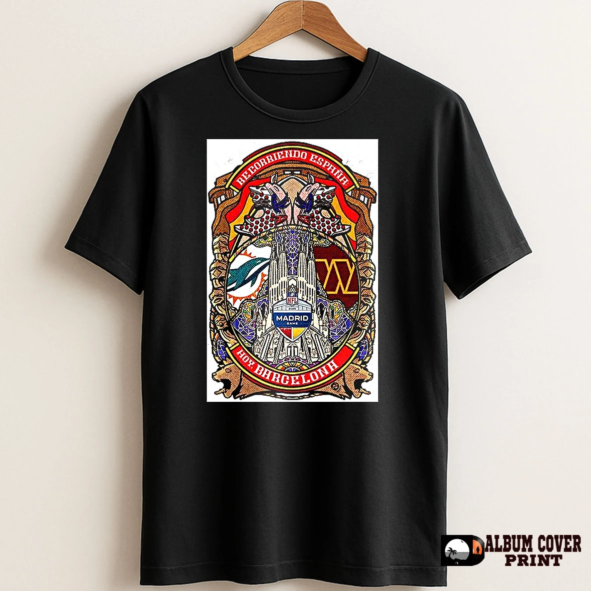 Original Miami Dolphins Vs Washington Commanders Nfl Madrid Game 2025 T Shirt Sweater