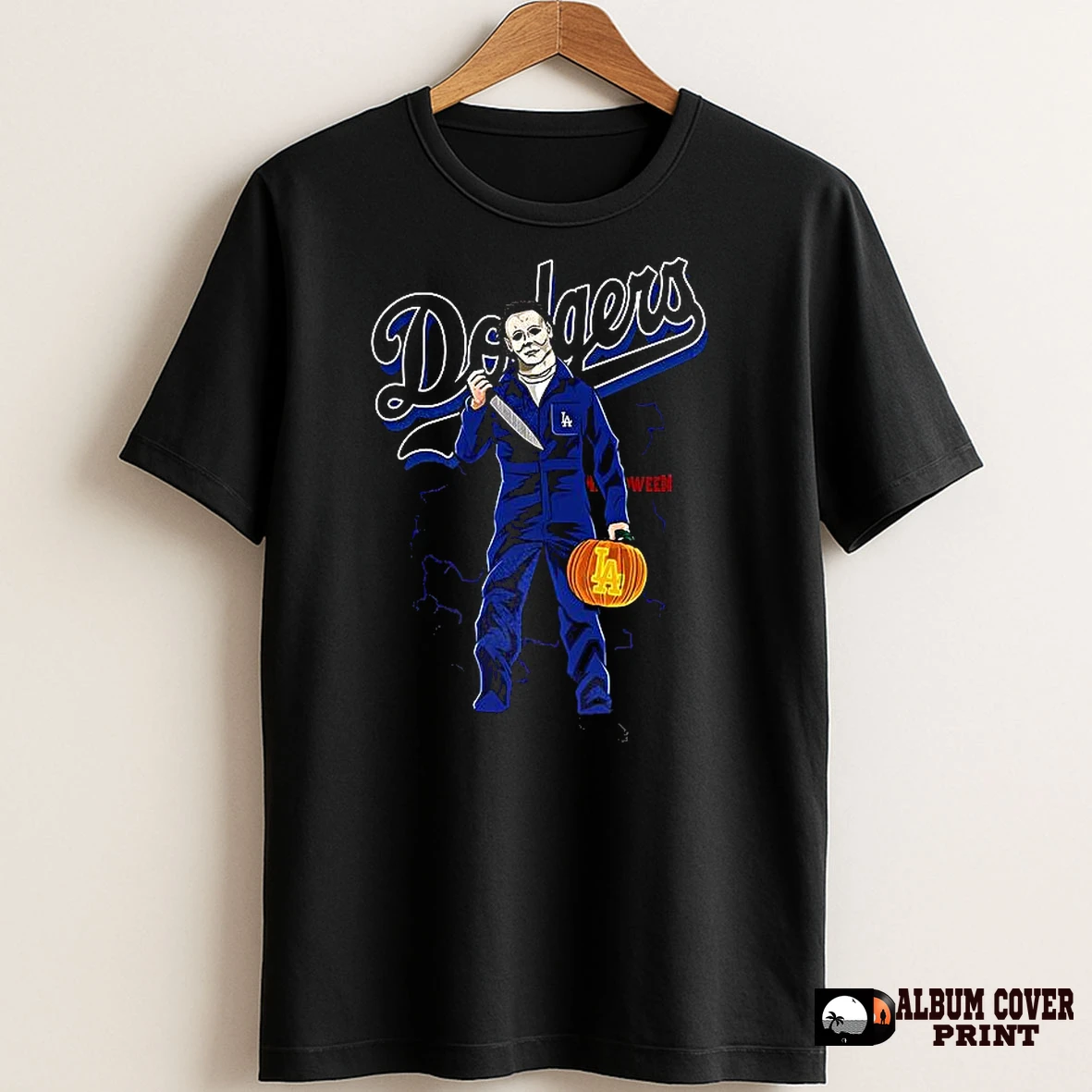 Original Michael Myers X Los Angeles Dodgers Mlb Halloween T Shirt Sweater