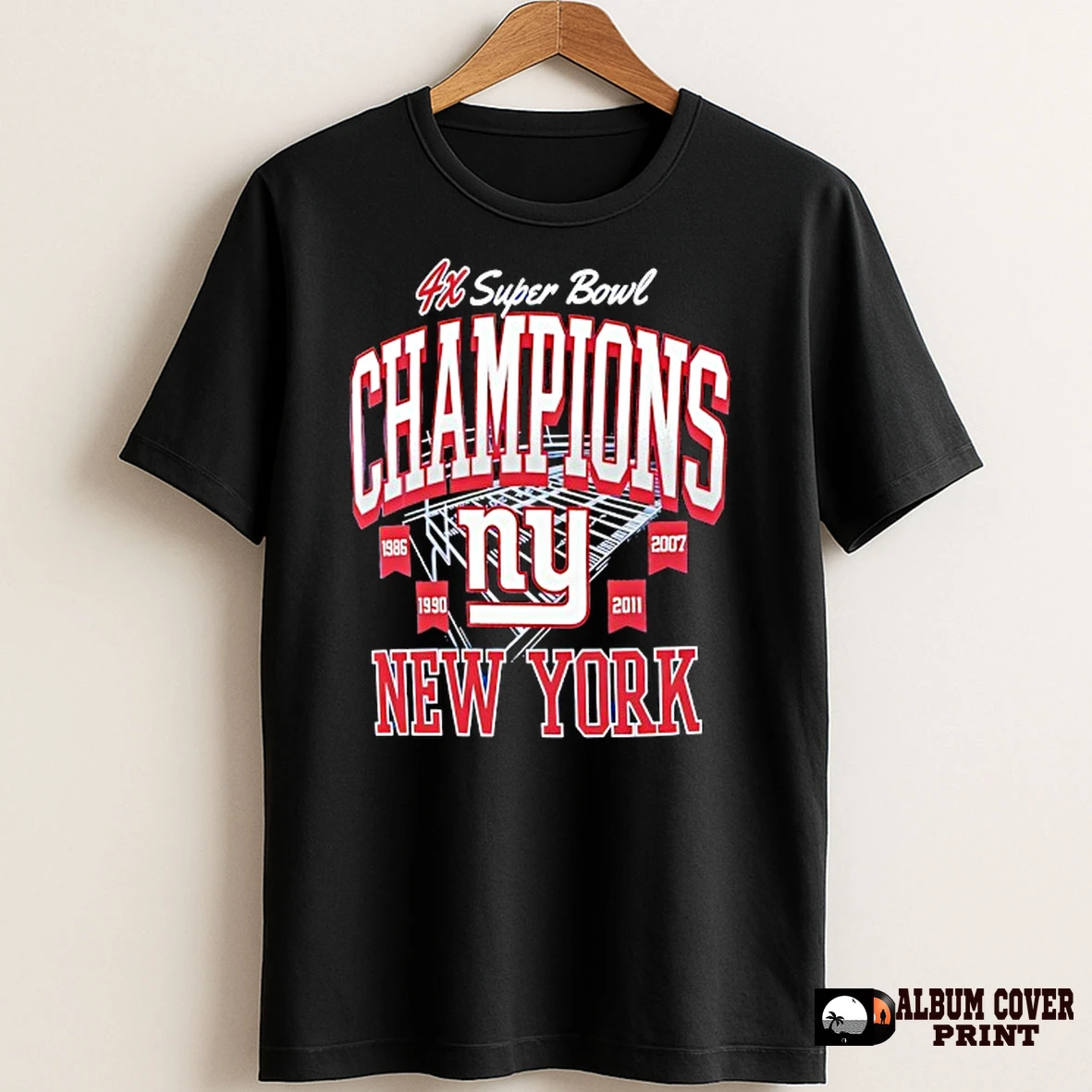Original New York Giants 4x Super Bowl Champions Ny Nfl T Shirt Sweater