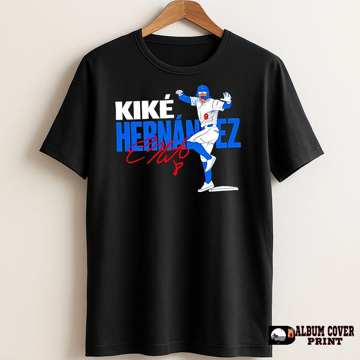 Original Nice Kike Hernandez Los Angeles Dodgers Baseball Signature T Shirt Sweater