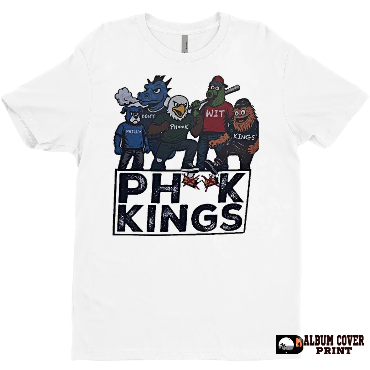 Original No Kings Philadelphia Sports All Team Mascot T Shirt Sweater