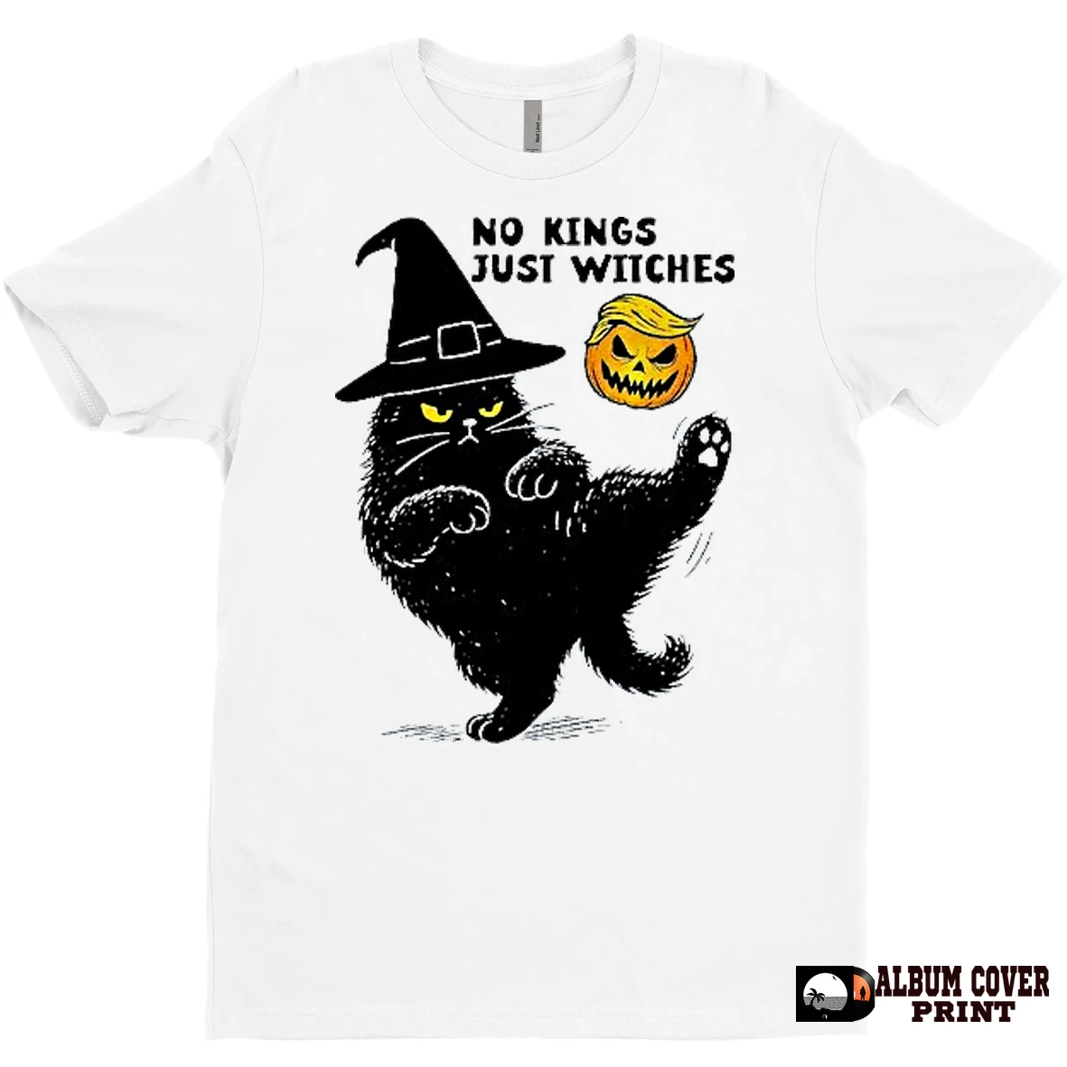 Original No Kings Just Witches Black Cat Halloween T Shirt Sweater