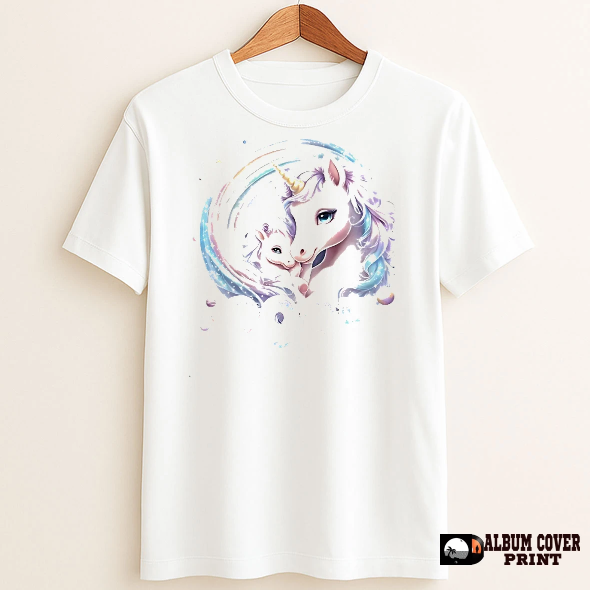 Original Pastel Mother And Baby Unicorn 2025 Magic Christmas T Shirt Sweater