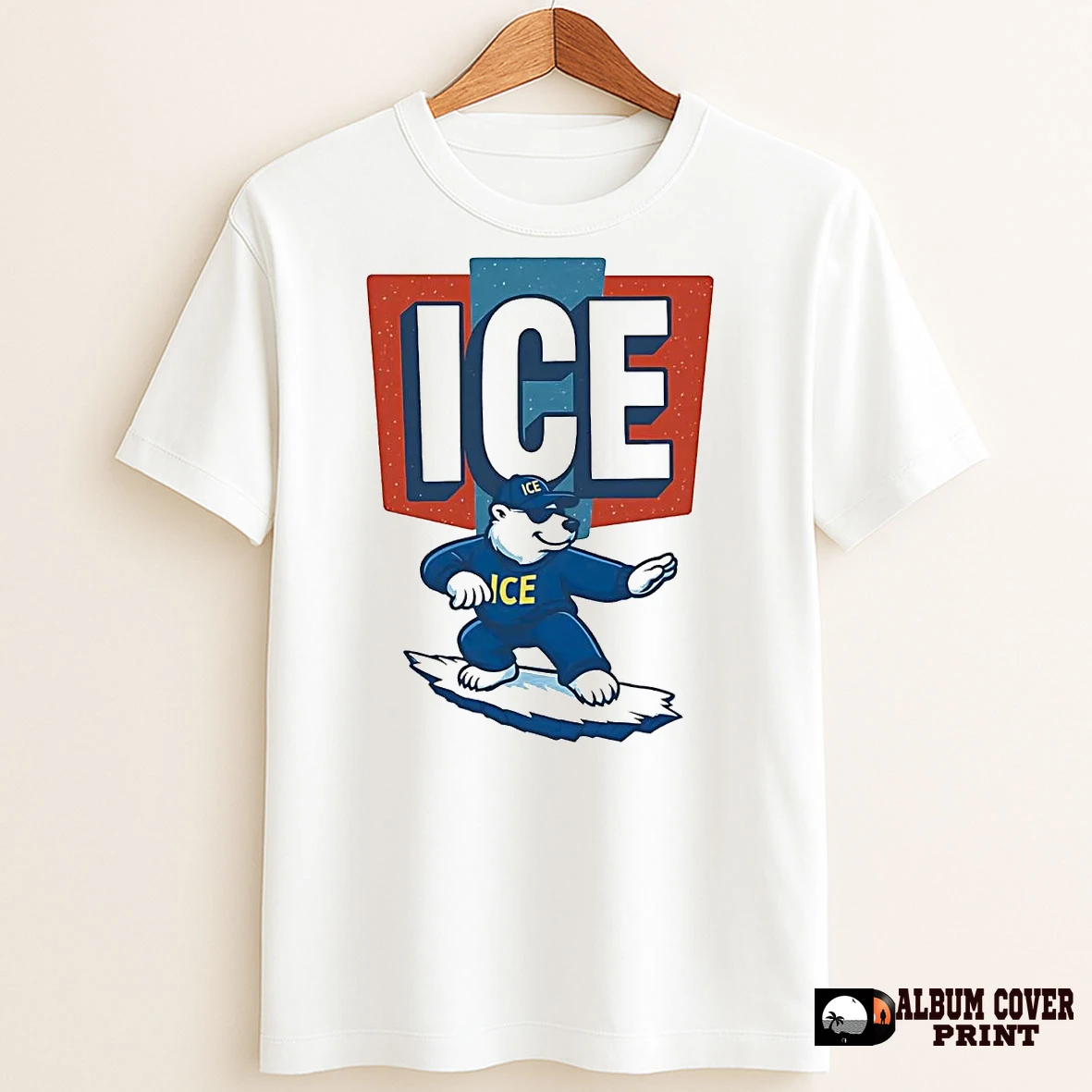 Original Polar Bear Surfing Ice T Shirt Sweater