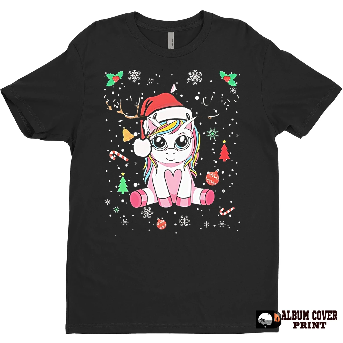 Original Reindeer Horn Unicorn Santa Hat Christmas T Shirt Sweater