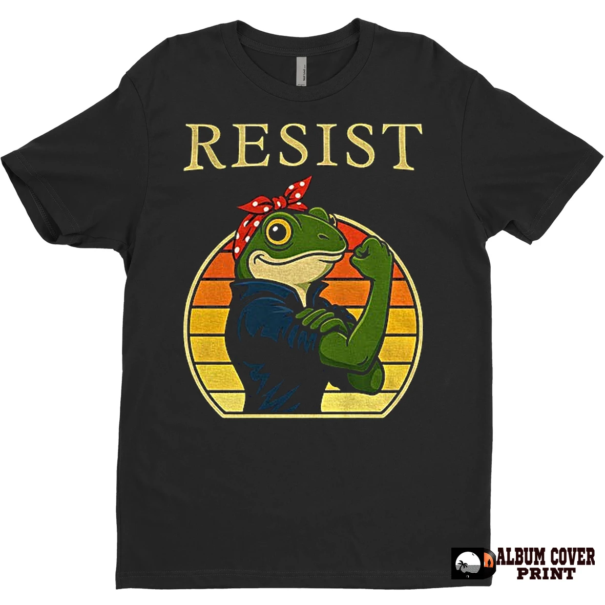 Original Resist Frog Portland Rosie The Riveter Funny Political T Shirt Sweater