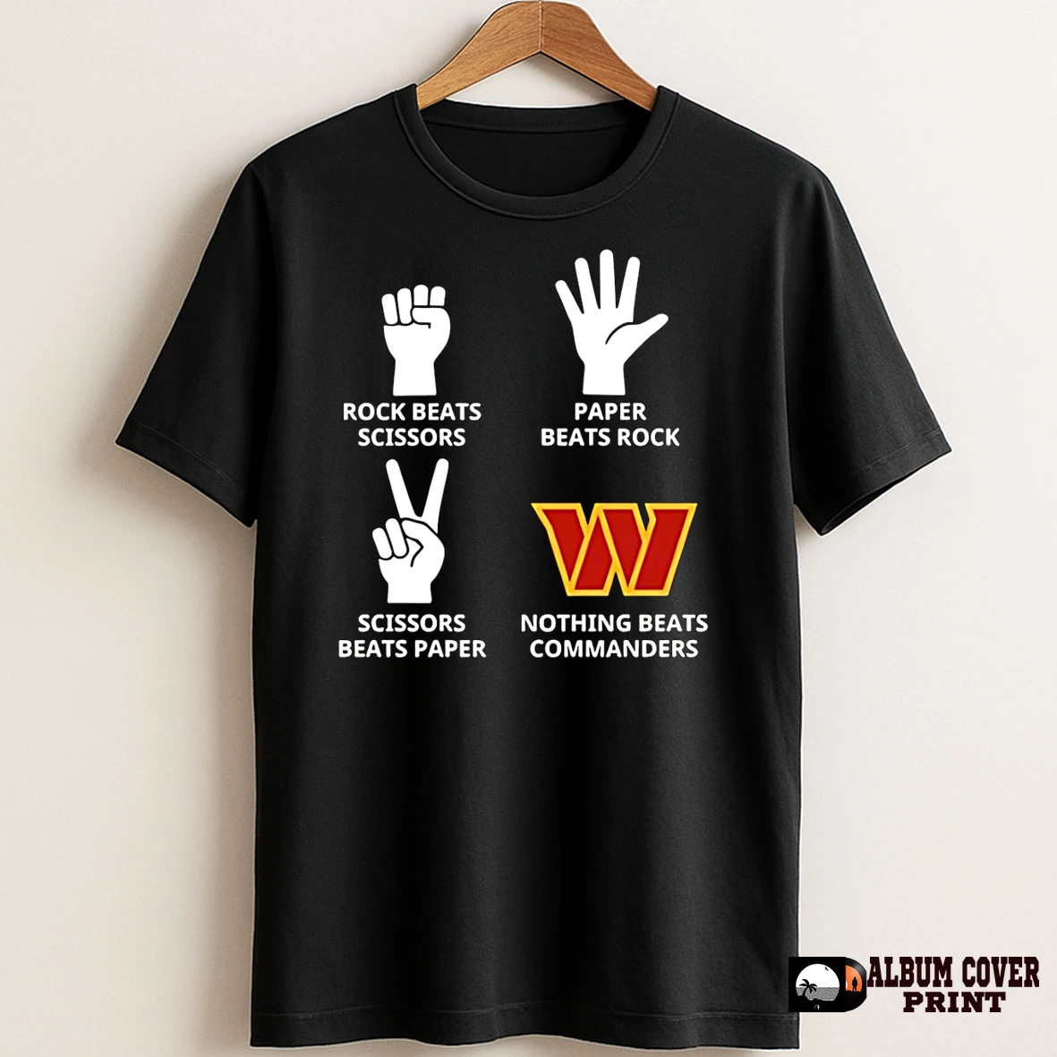Original Rock Paper Scissors Nothing Beats Washington Commanders 2025 Logo T Shirt Sweater