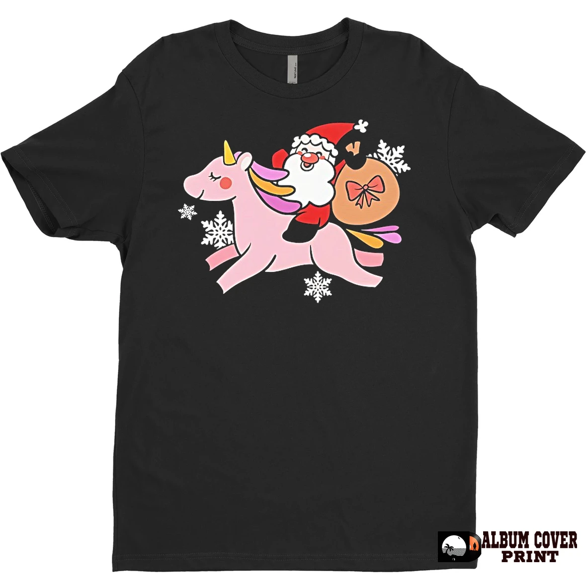 Original Santa Riding Pink Unicorn Christmas Night T Shirt Sweater