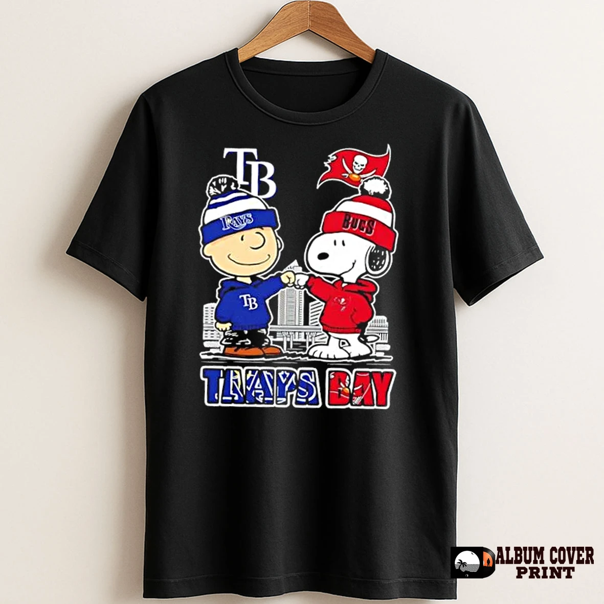 Original Snoopy And Charlie Brown Tampa Bay Sports Rays X Buccaneers T Shirt Sweater